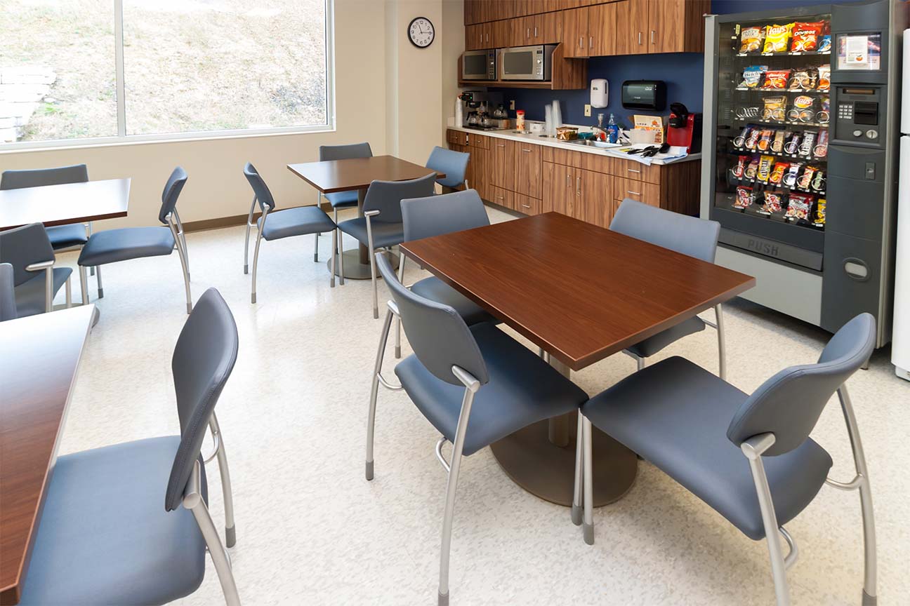 WVU Urgent Care- Cafeteria- Designed by Omega Commercial Interiors