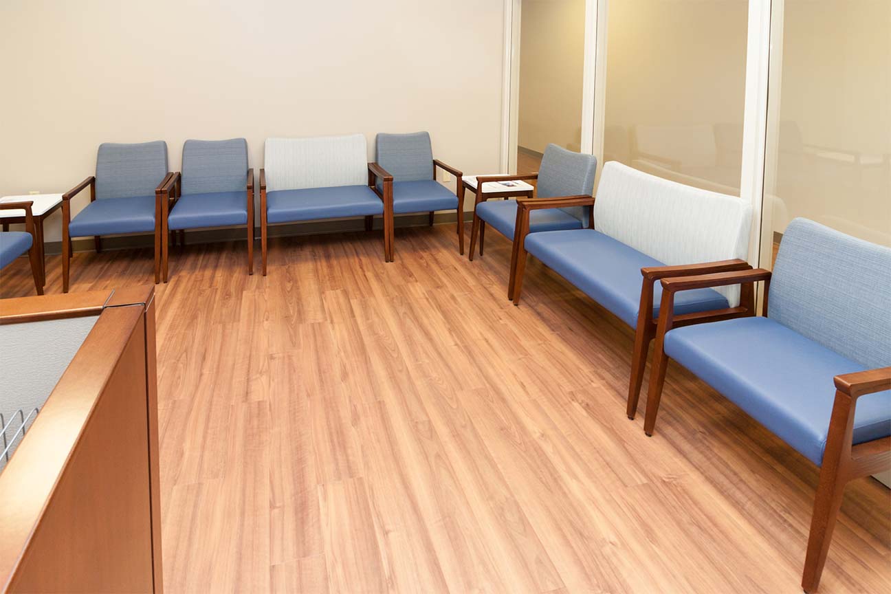 WVU Urgent Care- Secondary Waiting Area- Designed by Omega Commercial Interiors