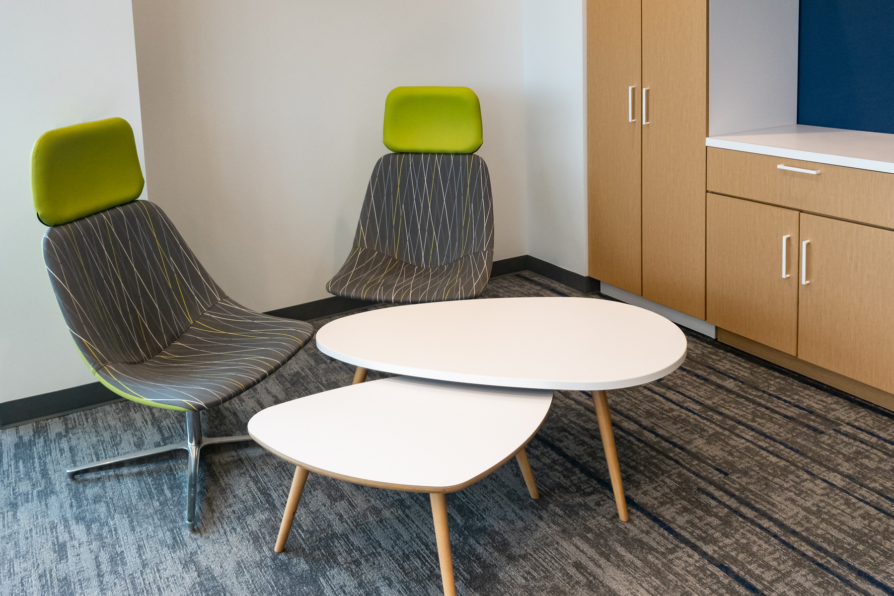 National® Mabel™ Lounge Chairs with Wixler™ Occasional Tables